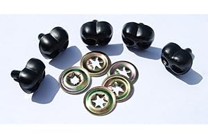 celloexpress Pack of 5 - Black Animal Noses 30mm Metal Backs - Teddy Bear & Soft Toy Making Detailed Nosess