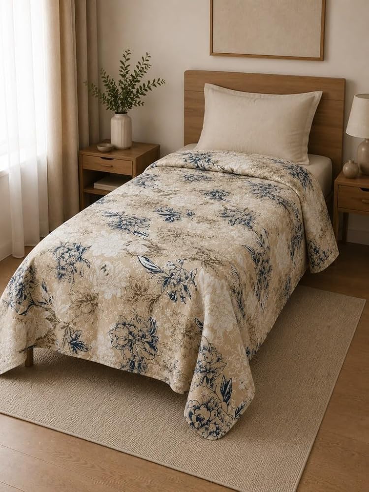 Tek Kişilik Pike Yatak Örtüsü%100 Pamuk 170x230 Lacivert