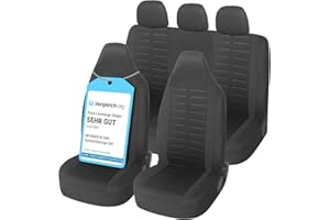 ‎UPGRADE4CARS Upgrade4cars Autositzbezüge Set für Pilotensitze | Autositzbezug Komplettset in Schwarz | Autoschonbezüge Universal mit integrierter Kopfstütze | Autozubehör Innenraum Deko
