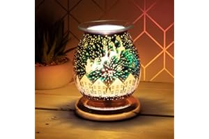 THE LEONARDO COLLECTION LEONARDO LP51887 Bulb Shaped Desire Aroma Touch Lamp | Gold 3D Santa Sleigh design | 1 Pc, Multicolor