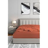 Soley | Jersey |%100 Doğal Pamuklu &Ccedil;ift Kişilik 160 x 200 Lastikli &Ccedil;arşaf Kiremit
