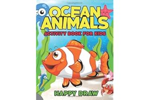 Ocean Animals Activity Book For Kids: coloring book and mazes for ages 4-8