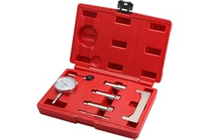 GEAREVER 7-Piece Flow Start Dial Indicator, Static Regulator Adapter Adjustment Plug Set, Fuel Pressure Tester, Injection Pumps, Timing Gauge for Turbo Diesel Engines for VW T3 T4