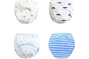 Fandecie Braguita Pañal Aprendizaje Pantalones de Entrenamiento para bebés Ropa Interior de Entrenamiento Orinal Pañales Pantalones de pañales para el Entrenamiento del baño Entrenamiento 5-36 Meses