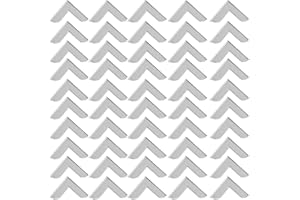 GENERIC Lot de 50 protège-coins argentés pour livre, scrapbooking, menus, dossiers, boîte à bijoux, cadre photo, album de scrapbooking (argenté)