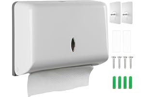 Papierhandtuchspender Handtuchspender Wandmontiert ohne Bohren: YIDM Taschentuchspender Papierhandtuchspender für C,Z ode Falz PapierhandtüCher 250 bis 400 Papierhandtücher Handtuchspender (Weiß)