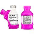 3 Pack Insulin Vial Bottle Protector Sleeve for Diabetic, Silicone Insulin Bottle Protective Case to Protect Insulin Vial from Breaking (Pink)