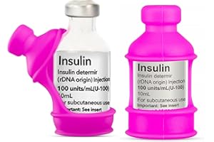 BETEVIE 3 Paquets de Protecteurs de Flacon D'insuline Pour Diabétiques, Etui de Protection en Silicone Pour Protéger Les Flacons D'insuline Contre la Casse (Rose)