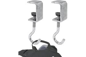 ZOLUNU 2 pezzi supporto borsa da tavolo gancio morsetto sullo zaino gancio portatile supporto cuffie da tavolo ridurre il disordine della scrivania per tavolo scrivania, sotto il contatore