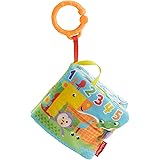 Fisher-Price - Il Mio Primo Libro Attività, libro con 3 soffici paginette con tante superfici, scimmietta mordicchiabile incl