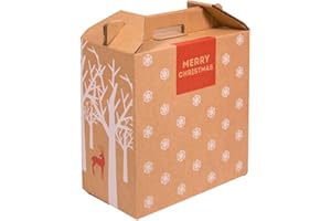 KARTOX Only Boxes, Caja para Vino, Estuche de 6 botellas de vino, Caja para lote de navidad, Impreso, 4 Unidades