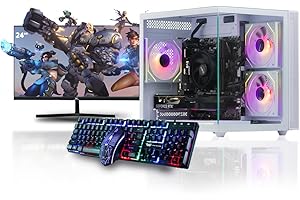 Veno Scorp Gaming PC Bundle Intel Core i7 3rd Gen 3.9GHz, GTX 750 4GB, 16GB RAM, 256GB SSD + 1TB HDD, Windows 11, WiFi, 22" Monitor, Mini Nemesis White RGB Case, 500W PSU