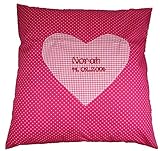 Namenskissen zur Taufe 34x34 cm groß, schneller Versand, Geschenke mit Namen, Geschenk zum Geburtstag, Kissen mit Namen