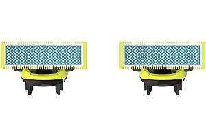 WHERISS Lames de rasoir de remplacement - Compatible avec les rasoirs 𝗣𝗵𝗶𝗹𝗶𝗽𝘀 𝗢𝗻𝗲𝗕𝗹𝗮𝗱𝗲 - Lames durables en acier inoxydable (2PCS)