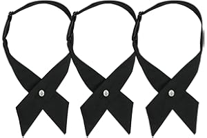 SUNTRADE Verstellbare Krawatte für Damen und Mädchen, Schuluniform, Kreuz-Krawatte für Mädchen, 3 Stück