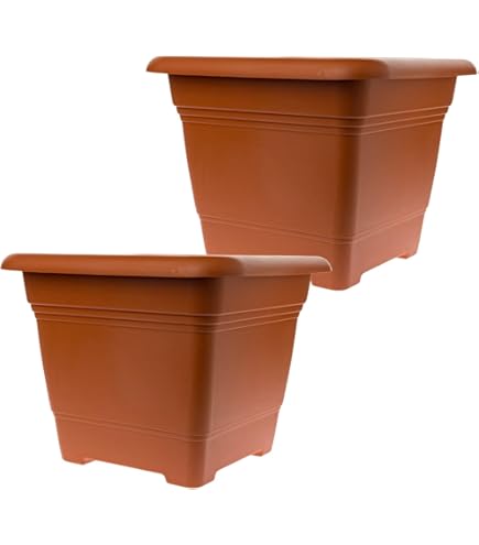 Fioriere Plastica Set 3 Vasi Piante 2friends - 28x28cm 16L Antracite Con Sottovaso Fioriere Esterne Resistenti Gelo - Foto 9