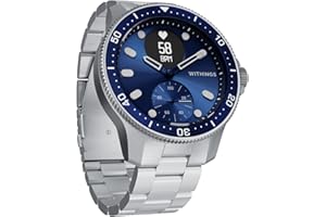 Withings Scanwatch Horizon, hybrydowy smartwatch z EKG, pomiarem tętna i oksymetrem, niebieski, 43 mm