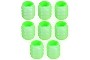 QOCO Universal Car Tyre Valve Caps Fluorescent Green,8Pcs Fashion Luminous Bikes Tire Accessories Glow in the Dark Dust Caps for Cars, Bicycle, Trucks, SUV, Motorbike