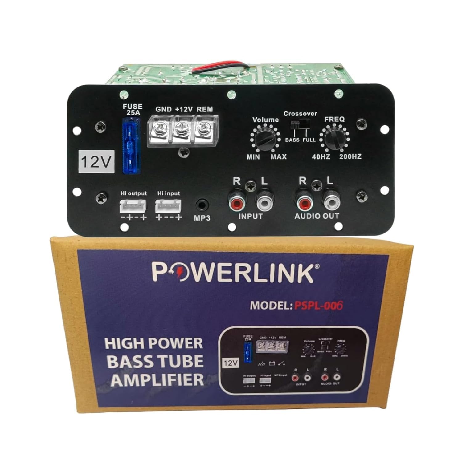 Powerlink Solar 12V Mono Channel 120W Car Multi Channel Amplifier Stereo Power, Bass Sub Woofer Kit, Class AB, Mosfet Power Supply For Basstube, Enclosure, Under-seat Enclosure, Woofers & Sub-Woofers