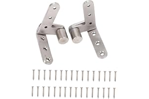 Door Pivot Hinges Heavy Duty Stainless Steel 270 Degree Rotating Inset Hinge Left Right Maximum Load 130lbs Silver Brushed