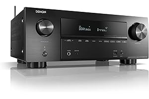 Denon AVR-X2600H DAB 7.2-Kanal AV-Receiver, Hifi Verstärker, Alexa Kompatibel, 8 HDMI Eingänge und 2 Ausgänge, DAB+, Bluetooth und WLAN, Musikstreaming, Dolby Atmos, AirPlay 2, HEOS Multiroom