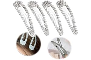 FANGHUIER Hair Clips Hair Clips Women， Large Hair Clips Snap Hair Clips， Silver Hair Clips Hairclips Hair Clips for Women Fine Hair Sparkly Hair Clips