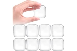 GUGUGO 8 Stück Türstopper Wand Transparent Quadrat, Elastikpuffer Transparent Selbstklebend, Gummipuffer Selbstklebend, Türstopper Transparent Selbstklebend, Selbstklebender Gummifuß