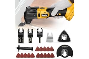 Ecarke Cordless Oscillating Multi-Tool for De Walt 20V Battery, Brushless Multitool with 6 Variable Speeds, Oscillating Tool Kit for Removing, Scraping, Cutting with 23 Accessories(NO Battery)