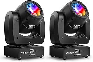 PROPULSION LIFE 90W Bühnenlicht Moving Head Beam Scheinwerfer DJ Licht, 13 Kanal RGBW DMX512 Disco Lichter, soundaktiviertes LED Blitzlicht für Halloween, Heimpartys, Live-Events, Bar, Karaoke, Weihnachten