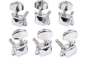Musiclily Pro R15J-10 3+3 Semi-Closed Gitarr Stämskruvar Mekanik, Krom