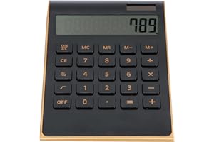 Jiawu Calculatrices de Bureau, Calculatrice Portable, Calculatrice Portable à 10 Chiffres à Utiliser, écran LCD incliné Pratique pour Le Transport, pour Les Affaires de Cadeaux de Bureau à(Black)