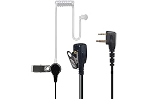YNIBST Pinganillo Walkie Talkie, Auricular Acústicos Ocultos con Micrófono PTT, Compatible con Midland G6, G7 Pro, G9, G12, M24, M48, M99, GXT250, GXT550 y GXT650