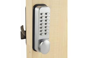 ShouSiFang Cerradura de puerta corredera digital con código fácil, Sin claves(plata)