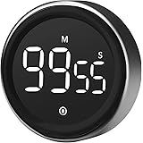 AIMILAR LED Digital Kitchen Timer - Magnetic Countdown Count-up Kids Timer, Large LED Display, Adjustable Volume and Brightne
