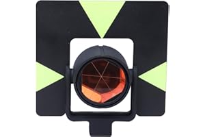 MOUNTLASER Prisma di rilevazione, prisma di inclinazione singolo in metallo e plastica con custodia per prisma di rilevazione del terreno per stazioni totali