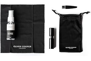 OLIVER COOPER LONDON Watch Care Kit including Microfibre Cleaning Cloth, Cleaning Brushes, Watch Cleaner Solution, Travel Pouch - Watch Cleaning Kit, Gift Set