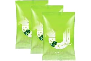 HLILOY Leistungsstarkes Rohrleitungspulver, Abflussreiniger, Rohr-Entsperrung, Verstopfungsentferner, schnelle Reinigung, WC-Werkzeug für Küche, Badezimmer, WC (3 Stück)