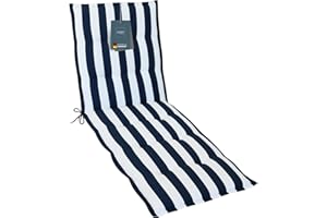 ‎LILENO HOME LILENO HOME Kissen 1 Stück blau gestreift für Garten- und Strandliege, gepolstert, 188 x 60 x 5 cm