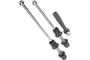 YCTZE Black Aluminum Oy Bike Security Skewers Th Quick Release Wheel Locking for Road Set of 2. (Black)