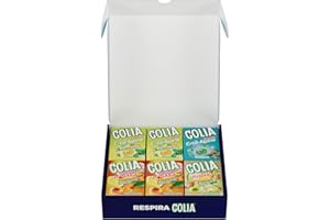 Golia Wellness Box, Confezione da 12 Pacchetti Misti di Caramelle Dure, Gusto Frutta C Agrumi, Frutta C Ginger-Lime, Erbe Limone, Erbe Eucaliptolo, Senza Zucchero, Senza Glutine, con Vitamina C