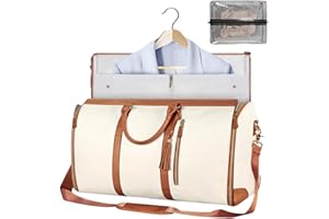 lembrd Garment Bag For Travel, Convertible Carry On Garment Bag, Large Capacity Travel Duffel Bags With Shoe Pouch, 2 In 1 Hanging Suitcase Suit Bag For Women Men