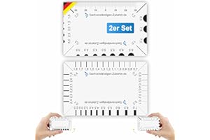 SACHVERSTÄNDIGEN-ZUBEHÖR.DE Expertos accesorios juego de 2 | Tarjeta bancaria | Equipo de tasador | Regla para tasadores de vehículos de motor | Regla de brecha y herramientas de medición para la valoración de bienes raíces