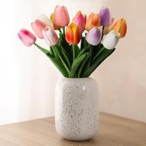 Ghirlanda Di Tulipani Artificiali Scuro – 2 Metri Di Vite Fiorita Per Decorazioni Di Primavera, Matrimoni, Pasqua E Porte