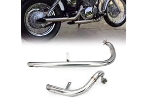 TARAZON Moto Tubos de escape + Silenciadores de escape para Yamaha Virago V Star 250 XV250 1988-2013，Drag Star