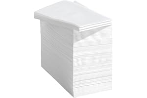 JEBBLAS Disposable Guest Towels, Linen Feel Hand Towels, Cloth-Like Paper Napkins, Soft, Absorbent Paper Hand Towel for Kitchen, Parties, Bathroom, Restaurant, Events, 7.8” X 15.7” 100 Pcs, White