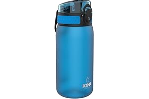 Ion8 Borraccia per Bambini, 350 ml, a Prova di Perdite, Facile da Aprire, Serratura Sicura, Lavabile in Lavastoviglie, Senza BPA, Maniglia per il Trasporto, Facile Pulizia