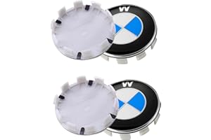 Neoreser 4 Piezas Tapas Centrales para Llantas, Tapas Cubos de Coche, Cubierta Central Tapacubos, 68mm, (BM)