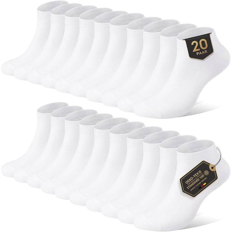 heren sneakersokken - 5 paar wit