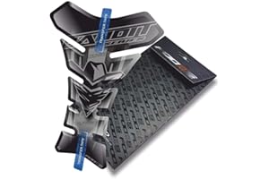 FOOQS Tankpad für Suzuki Gsf Gsf600 600 Gsf650 650 Gsf1200 1200 Gsf1250 1250 Bandit (Silber)
