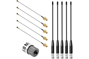 Pixelure Antena Lora de 868 MHz/10dBi para ESP32/LoRa32 V3/LoRa32u4 II, SMA Macho de 195 mm + Cable de (U.FL IPX) a SMA Hembra para Meshtastic Lora Long Range Soft Whip-Antenne (5 Unidades)